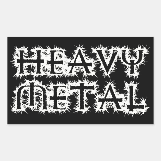Heavy Metal Rectangular Sticker (Front)