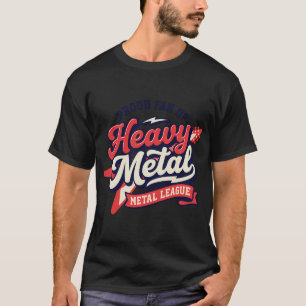 Heavy Metal Retro Flying V Guitar Vintage Script R T-Shirt