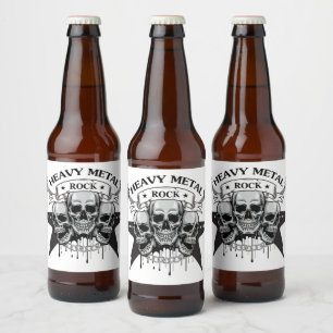 HEAVY METAL ROCK MOTIV BEER BOTTLE LABEL