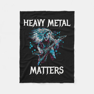 Heavy Metal S Metal Head Banger Guitar Rocker Stic Fleece Blanket
