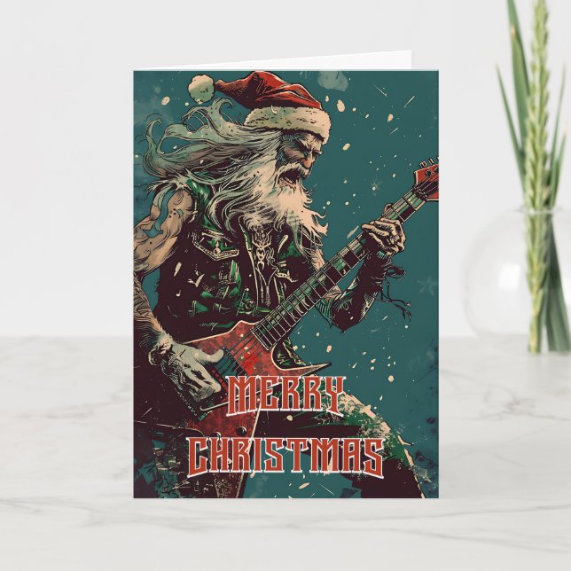 Heavy Metal Santa Card (Front)