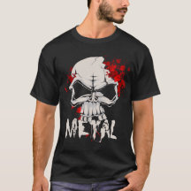 Heavy Metal Skull With Drops Of Blood