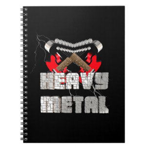 Heavy metal spiral notebook