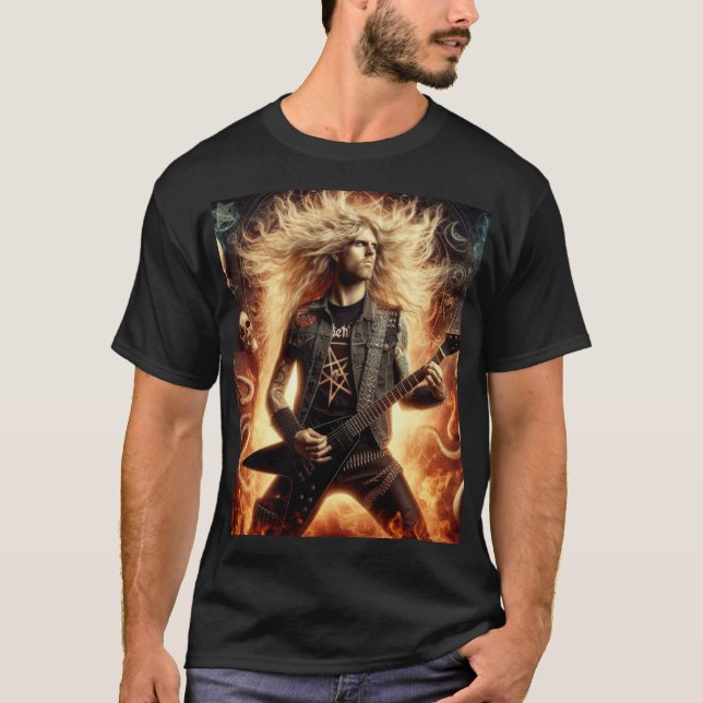 Heavy metal takes fire T-Shirt (Front)