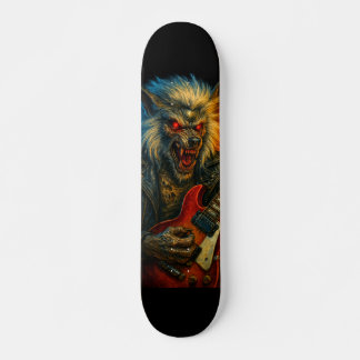 Heavy-Metal Wolve playing Guitar Skateboard