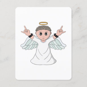 Heavy Music Loving Angel Enclosure Card