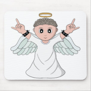 Heavy Music Loving Angel Mouse Pad