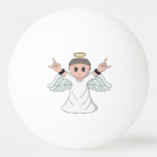 Heavy Music Loving Angel Ping Pong Ball