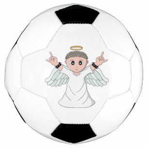 Heavy Music Loving Angel Soccer Ball