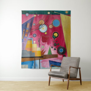 Heavy Red Kandinsky Tapestry