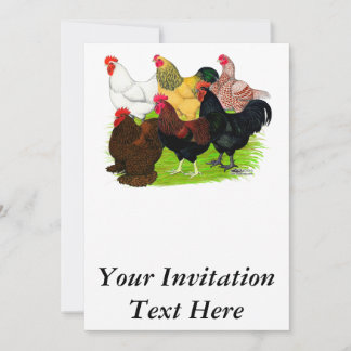 Heavy Rooster Assortment Invitation