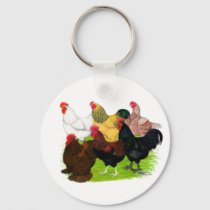 Heavy Rooster Assortment Key Ring
