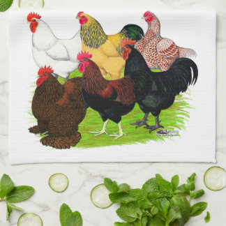 Heavy Rooster Assortment Tea Towel
