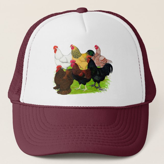 Heavy Rooster Assortment Trucker Hat (Front)