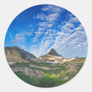 Heavy Runner And Reynolds Mountain In Morning Classic Round Sticker