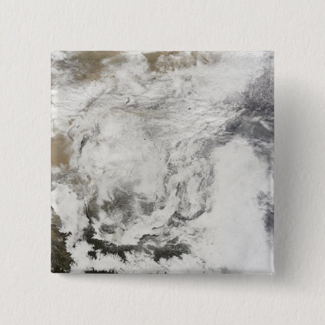 Heavy snowfall in China 15 Cm Square Badge (Front)