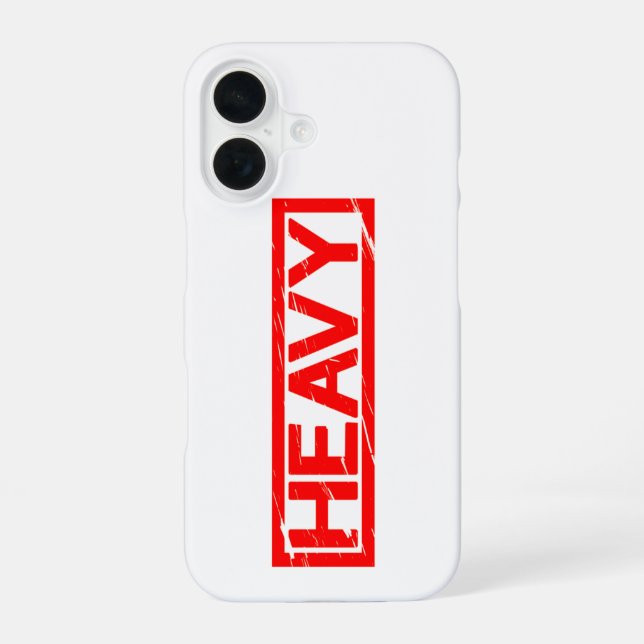 Heavy Stamp iPhone 16 Case (Back)