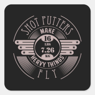 heavy things that fly 2 square sticker
