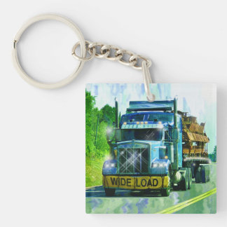 Heavy Transport Truck Art for Lorry Drivers Key Ring