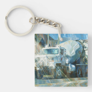 Heavy Transport Truck Art for Lorry Drivers Key Ring