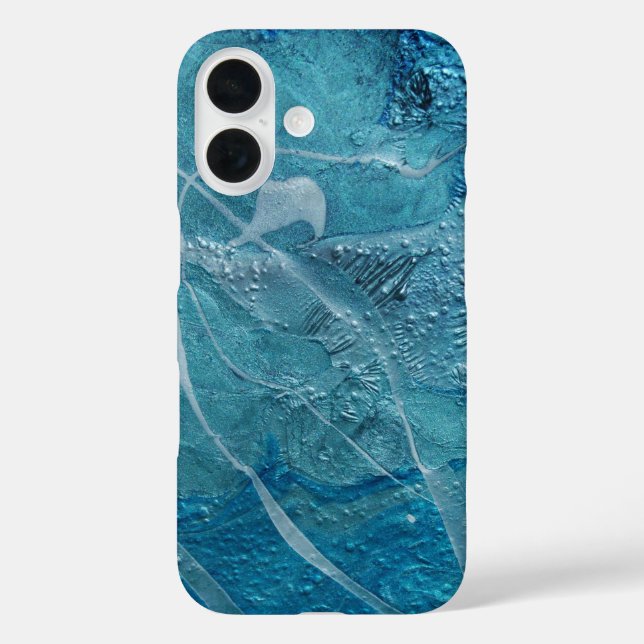 Heavy Turquoise Paint Abstract Case-Mate iPhone Case (Back)