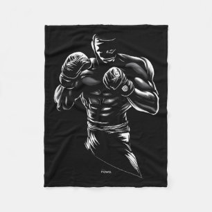 HEAVYWEIGHT BOXING FISTS UP FLEECE BLANKET