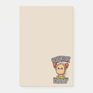 Heavyweight Spud Champ Boxing Potato  Post-it Notes