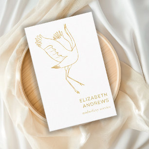 Hebamme, Storch schlicht-moderne Visitenkarte Business Card
