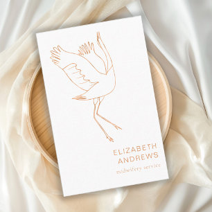 Hebamme, Storch schlicht-moderne Visitenkarte Business Card