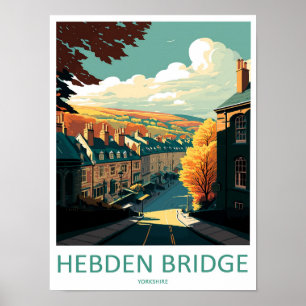 Hebden Bridge Travel Print Wall Art Hebden Bridge