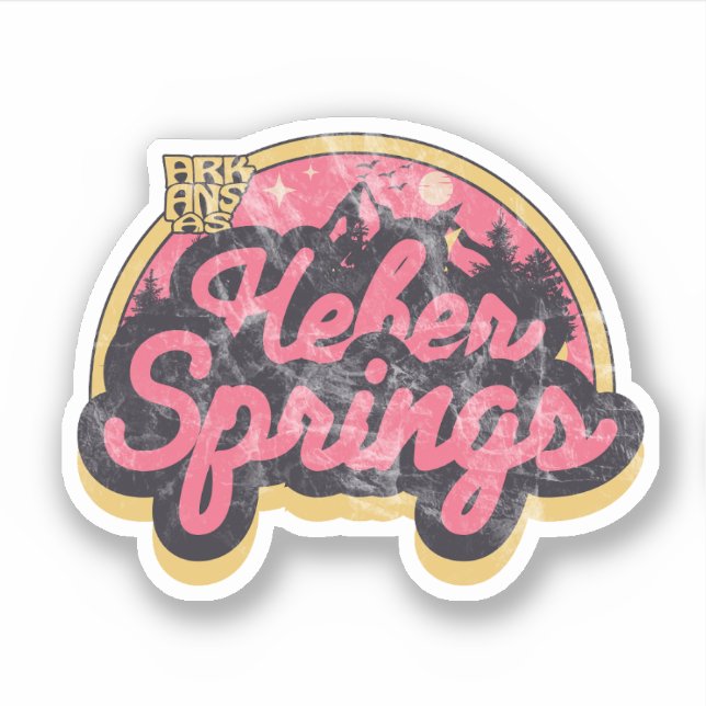 Heber Springs, Arkansas  Sticker (Front)