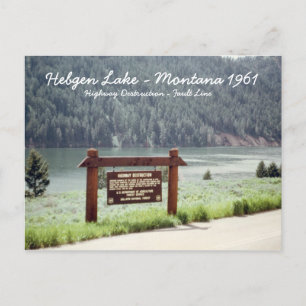 Hebgen Lake Montana 1961 Quake Fault Line Postcard