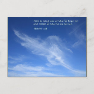 Hebrew 11:1 Clouds Postcard