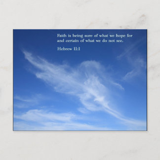Hebrew 11:1 Clouds Postcard