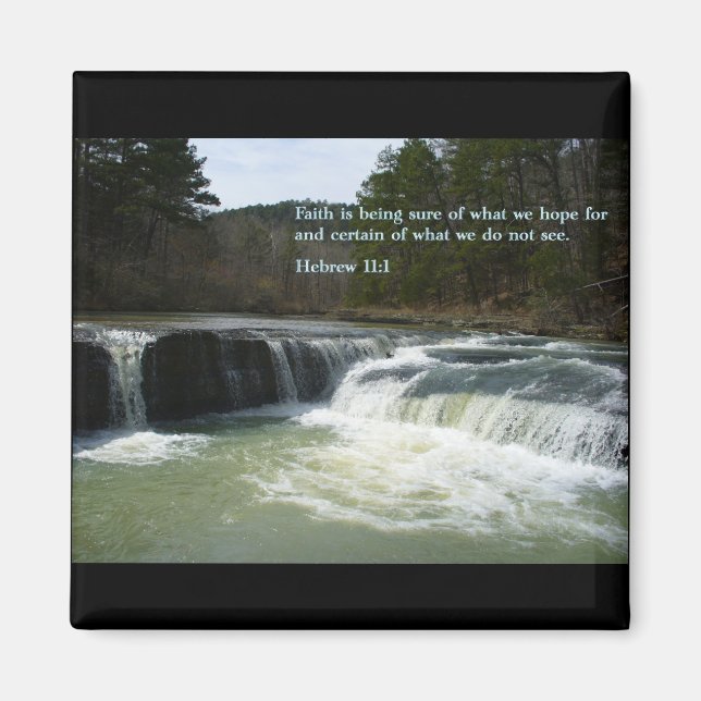 Hebrew 11:1  Waterfall Magnet (Front)