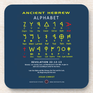 Hebrew Alefbet Coaster