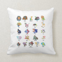 Hebrew Aleph Bet (Alphabet) Throw Pillow