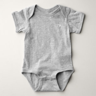 Hebrew Aleph Tav White Baby Bodysuit