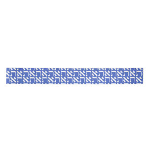 Hebrew Aleph Tav White Satin Ribbon