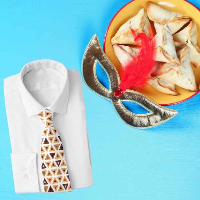 Hebrew Happy Purim Hamentash Tie (Creator Uploaded)