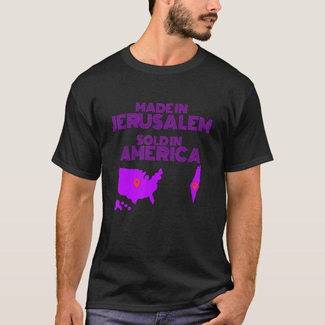 Hebrew Israelite Made In Jerusalem Sold In America T-Shirt (Front)