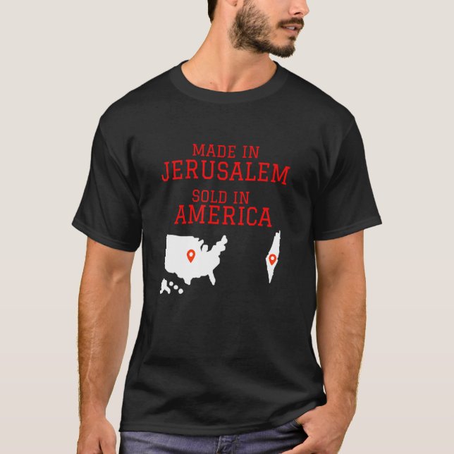 Hebrew Israelite Made In Jerusalem Sold In America T-Shirt (Front)