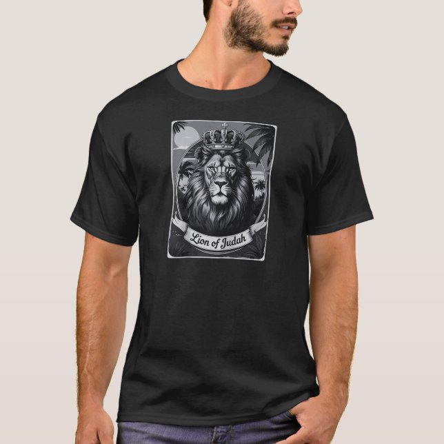 Hebrew Israelite YHWH Lion of Judah Yahweh Rastafa T-Shirt (Front)