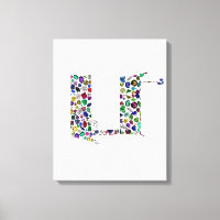 Hebrew Letter BET made with Gemstones