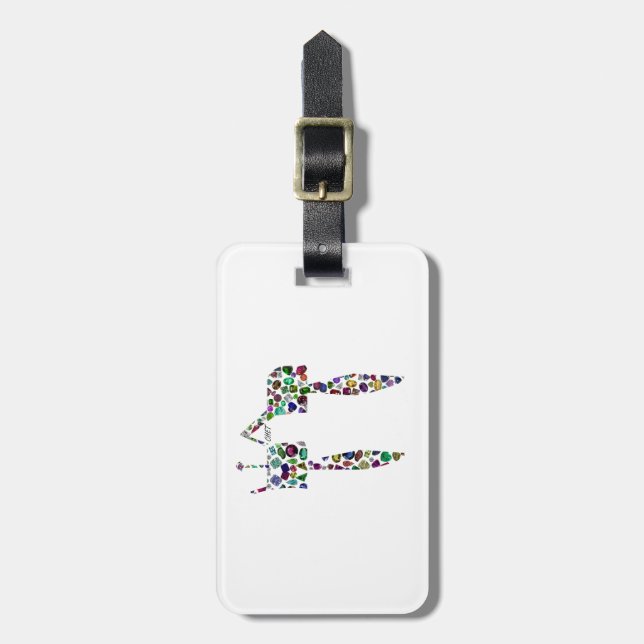 Hebrew Letter 'CHET' Luggage Tag (Front Vertical)