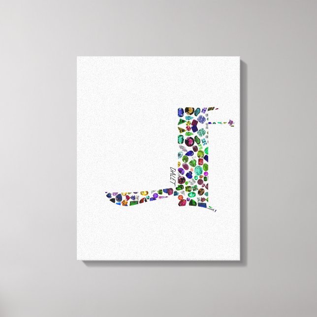 Hebrew Letter DALET Canvas Print (Front)