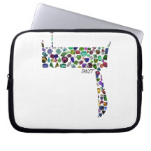 Hebrew Letter DALET made with Gemstones