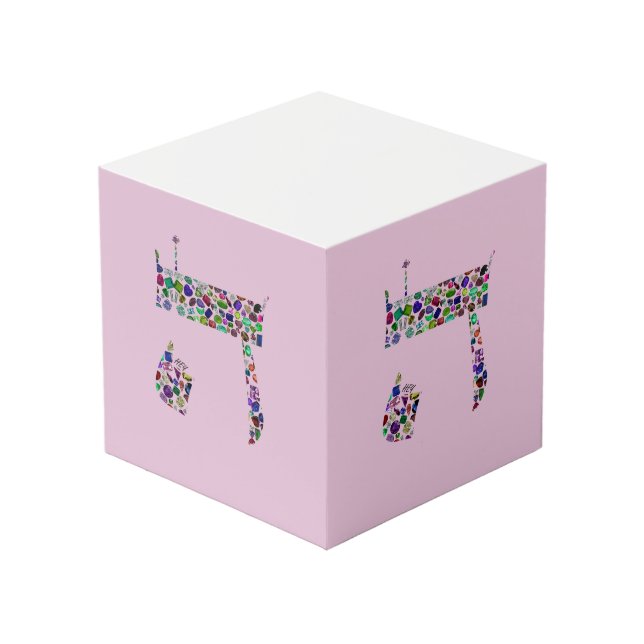 Hebrew Letter HEY Cube (Front Angled)