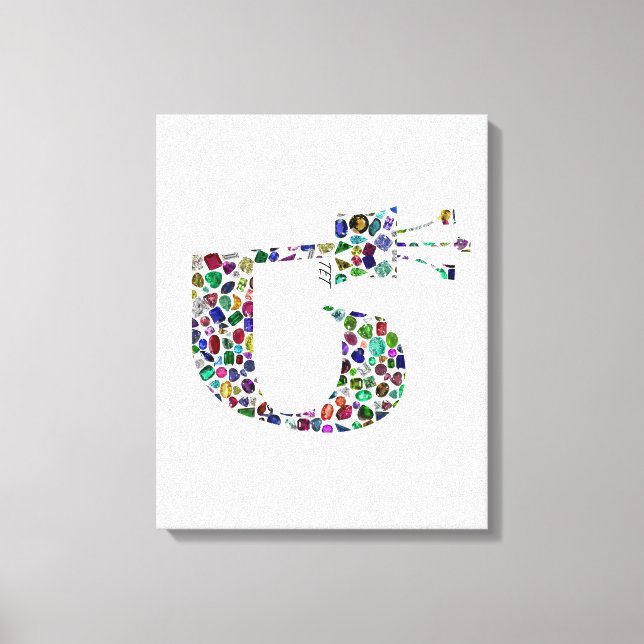 Hebrew Letter 'TET' Canvas Print (Front)