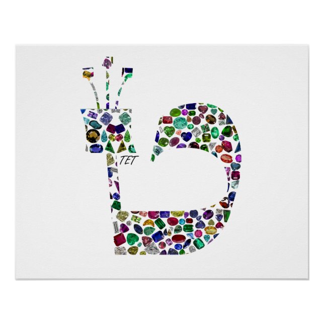 Hebrew Letter 'TET' Poster (Front)
